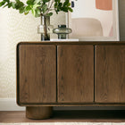Modway Lumo 4-Door Curved Wood Accent Cabinet