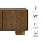 Modway Lumo 4-Door Curved Wood Accent Cabinet
