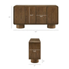 Modway Lumo 4-Door Curved Wood Accent Cabinet