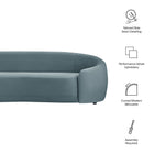 Modway Contessa Curved Performance Velvet Sofa