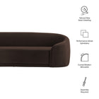 Modway Contessa Curved Performance Velvet Sofa