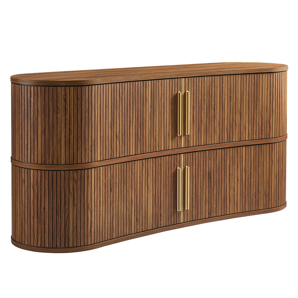 Modway Radcliffe 63" Curved Fluted Sideboard Buffet Cabinet