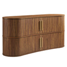 Modway Radcliffe 63" Curved Fluted Sideboard Buffet Cabinet