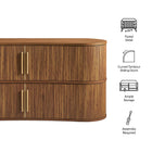 Modway Radcliffe 63" Curved Fluted Sideboard Buffet Cabinet