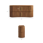 Modway Radcliffe 63" Curved Fluted Sideboard Buffet Cabinet