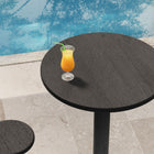 Modway Neo 31 Inch Round Indoor - Outdoor Patio Patio Wood Bar Table