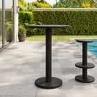 Modway Neo 31 Inch Round Indoor - Outdoor Patio Patio Wood Bar Table