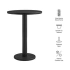Modway Neo 31 Inch Round Indoor - Outdoor Patio Patio Wood Bar Table