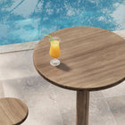 Modway Neo 31 Inch Round Indoor - Outdoor Patio Patio Wood Bar Table