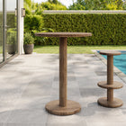 Modway Neo 31 Inch Round Indoor - Outdoor Patio Patio Wood Bar Table