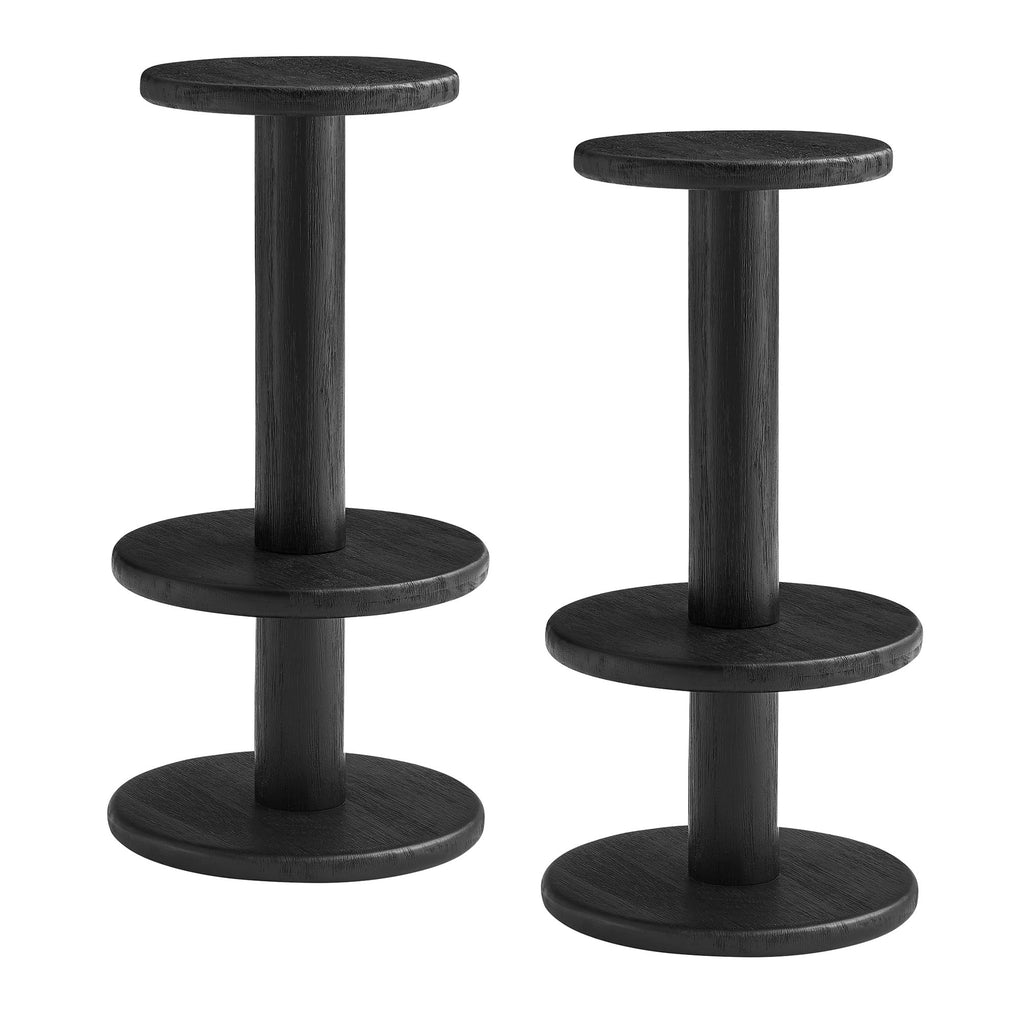 Modway Neo 15 Inch Round Indoor - Outdoor Patio Patio Wood Bar Stools