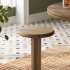 Modway Neo 15 Inch Round Indoor - Outdoor Patio Patio Wood Bar Stools
