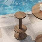 Modway Neo 15 Inch Round Indoor - Outdoor Patio Patio Wood Bar Stools