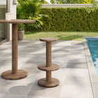 Modway Neo 15 Inch Round Indoor - Outdoor Patio Patio Wood Bar Stools