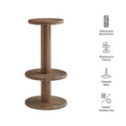 Modway Neo 15 Inch Round Indoor - Outdoor Patio Patio Wood Bar Stools