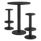 Modway Neo 3-Piece Round Indoor - Outdoor Patio Patio Wood Bar Table And Stool Set