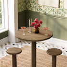 Modway Neo 3-Piece Round Indoor - Outdoor Patio Patio Wood Bar Table And Stool Set