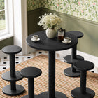 Modway Neo 5-Piece Round Indoor - Outdoor Patio Round Patio Bar Table And Stool Set