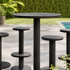 Modway Neo 5-Piece Round Indoor - Outdoor Patio Round Patio Bar Table And Stool Set