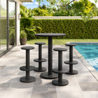 Modway Neo 5-Piece Round Indoor - Outdoor Patio Round Patio Bar Table And Stool Set