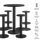 Modway Neo 5-Piece Round Indoor - Outdoor Patio Round Patio Bar Table And Stool Set