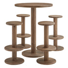 Modway Neo 5-Piece Round Indoor - Outdoor Patio Round Patio Bar Table And Stool Set
