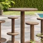 Modway Neo 5-Piece Round Indoor - Outdoor Patio Round Patio Bar Table And Stool Set