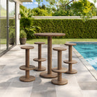 Modway Neo 5-Piece Round Indoor - Outdoor Patio Round Patio Bar Table And Stool Set