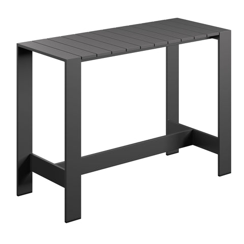 Modway Tahoe 59 Inch Rectangle Outdoor Patio Aluminum Bar Table