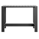 Modway Tahoe 59 Inch Rectangle Outdoor Patio Aluminum Bar Table