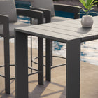 Modway Tahoe 59 Inch Rectangle Outdoor Patio Aluminum Bar Table