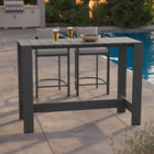 Modway Tahoe 59 Inch Rectangle Outdoor Patio Aluminum Bar Table