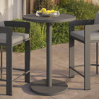 Modway Tahoe 31 Inch Round Outdoor Patio Aluminum Bar Table