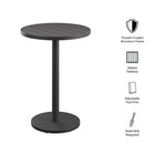 Modway Tahoe 31 Inch Round Outdoor Patio Aluminum Bar Table