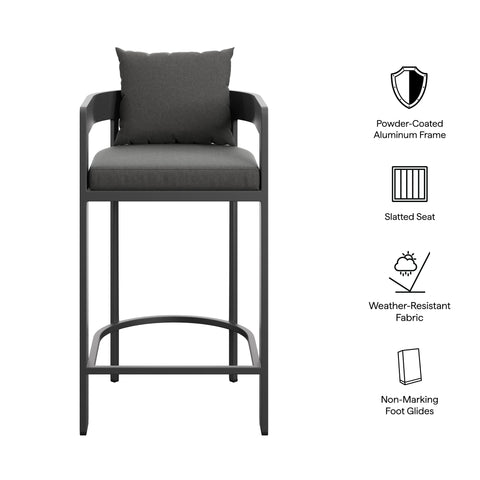 Modway Tahoe Outdoor Patio Patio Aluminum Bar Chair