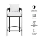 Modway Tahoe Outdoor Patio Patio Aluminum Bar Chair