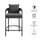 Modway Tahoe Outdoor Patio Patio Aluminum Counter Stool