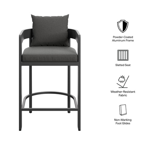 Modway Tahoe Outdoor Patio Patio Aluminum Counter Stool