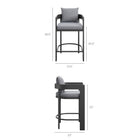 Modway Tahoe Outdoor Patio Patio Aluminum Counter Stool