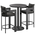 Modway Tahoe 3-Piece Outdoor Patio Aluminum Bar Set