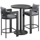Modway Tahoe 3-Piece Outdoor Patio Aluminum Bar Set