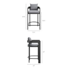 Modway Tahoe 3-Piece Outdoor Patio Aluminum Bar Set
