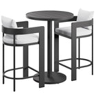 Modway Tahoe 3-Piece Outdoor Patio Aluminum Bar Set