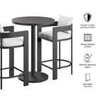 Modway Tahoe 3-Piece Outdoor Patio Aluminum Bar Set