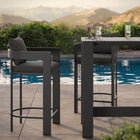 Modway Tahoe 3-Piece Outdoor Patio Aluminum Bar Table Set