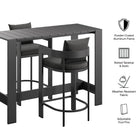 Modway Tahoe 3-Piece Outdoor Patio Aluminum Bar Table Set