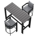 Modway Tahoe 3-Piece Outdoor Patio Aluminum Bar Table Set