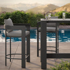 Modway Tahoe 3-Piece Outdoor Patio Aluminum Bar Table Set