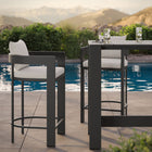 Modway Tahoe 3-Piece Outdoor Patio Aluminum Bar Table Set