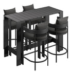 Modway Tahoe 5-Piece Outdoor Patio Bar Table Set